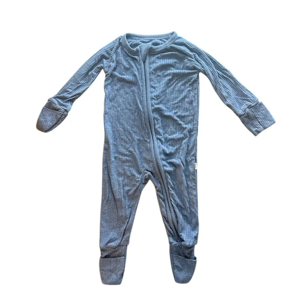 GAP kids, 2-Way-Zip Sleep & Play Footed One-Piece for Baby, Blue, 0-3‎ Months